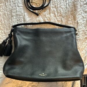 Kate Spade Black Pebbled Leather Shoulder Bag